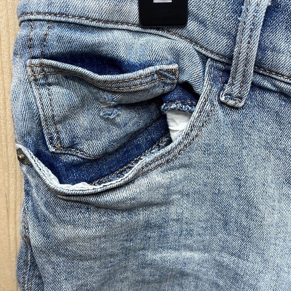 Distressed express jeans size 10 super skinny mid rise - Picture 5 of 10